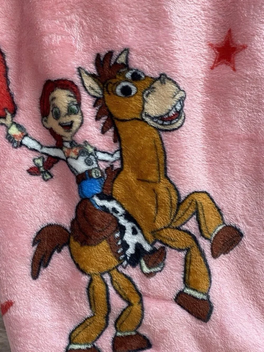 Disney Pixar Toy Story 5 Jessie Bullseye Plush Throw Blanket Pink 50” X 70” NEW
